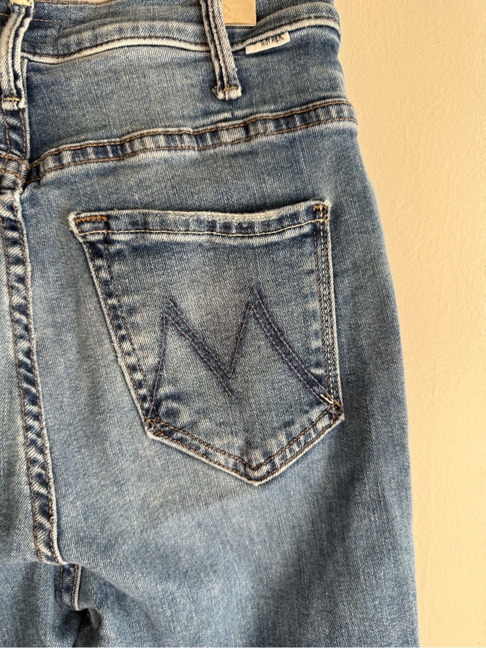 MOTHER The Hustler Ankle Fray Jeans Healing Jar Women's 25 Crop Stretch - Picture 12 of 13